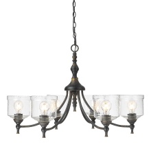 Golden 0806-6 ABI-HWG - Golden Lighting Keating 6-light Chandelier in Antique Black Iron